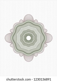 Green and Red abstract linear rosette