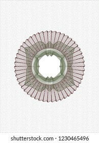 Green and Red abstract linear rosette