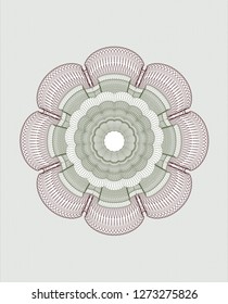 Green and Red abstract linear rosette
