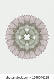 Green and Red abstract linear rosette