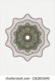 Green and Red abstract linear rosette
