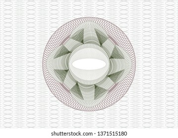 Green and Red abstract linear rosette