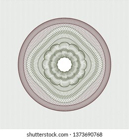 Green and Red abstract linear rosette