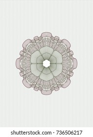 Green and Red abstract linear rosette