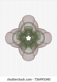 Green and Red abstract linear rosette