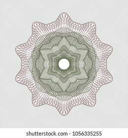 Green and Red abstract rosette
