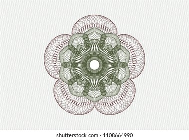 Green and Red abstract rosette