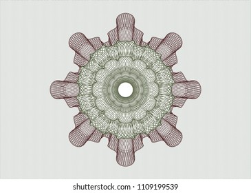 Green and Red abstract rosette