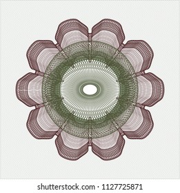 Green and Red abstract rosette