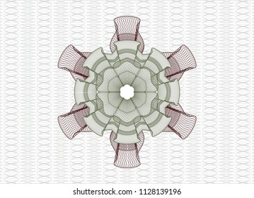 Green and Red abstract rosette