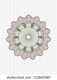 Green and Red abstract rosette