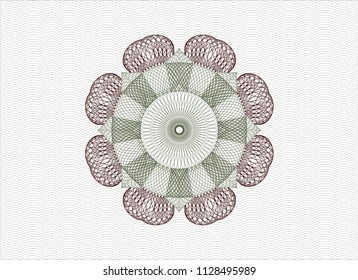 Green and Red abstract rosette