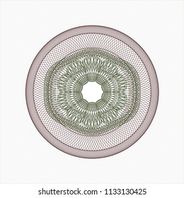 Green and Red abstract rosette