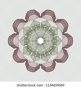 Green and Red abstract rosette