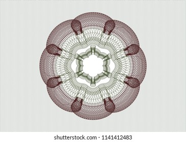 Green and Red abstract rosette