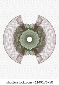 Green and Red abstract rosette
