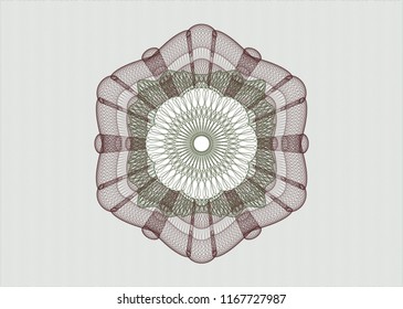 Green and Red abstract rosette