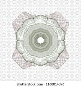 Green and Red abstract rosette