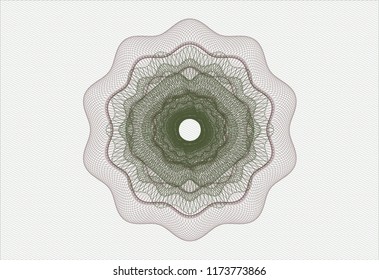 Green and Red abstract rosette