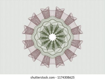 Green and Red abstract rosette