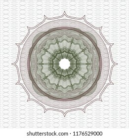 Green and Red abstract rosette