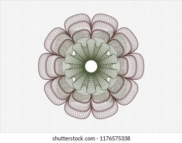 Green and Red abstract rosette