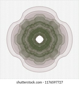 Green and Red abstract rosette