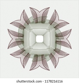 Green and Red abstract rosette