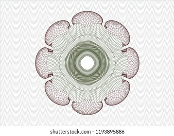 Green and Red abstract rosette