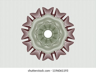 Green and Red abstract rosette