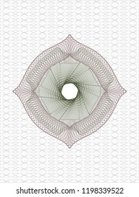 Green and Red abstract rosette