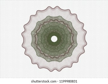 Green and Red abstract rosette