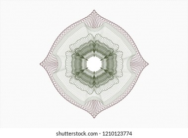 Green and Red abstract rosette