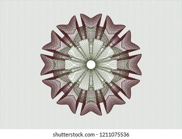 Green and Red abstract rosette
