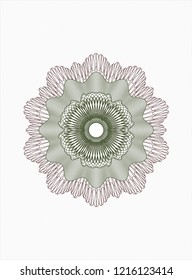 Green and Red abstract rosette
