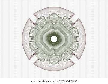 Green and Red abstract rosette