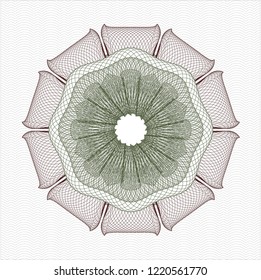 Green and Red abstract rosette