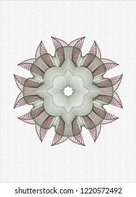 Green and Red abstract rosette