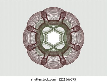 Green and Red abstract rosette
