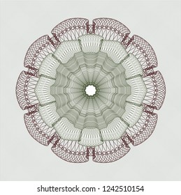 Green and Red abstract rosette