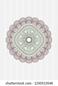 Green and Red abstract rosette