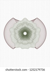 Green and Red abstract rosette