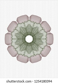 Green and Red abstract rosette