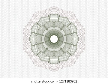 Green and Red abstract rosette