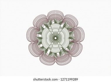 Green and Red abstract rosette
