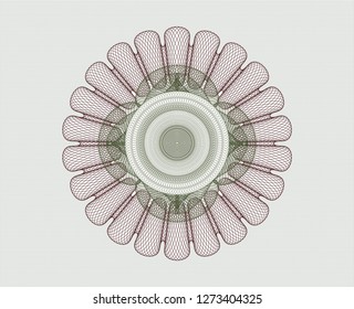 Green and Red abstract rosette
