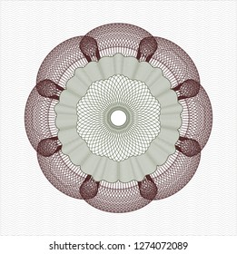 Green and Red abstract rosette