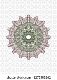 Green and Red abstract rosette