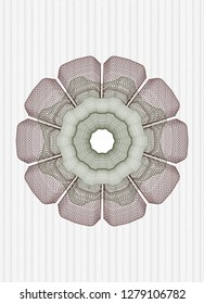 Green and Red abstract rosette