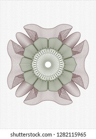 Green and Red abstract rosette